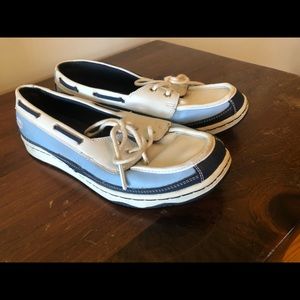 Sketchers Blue and White Boat Shoes